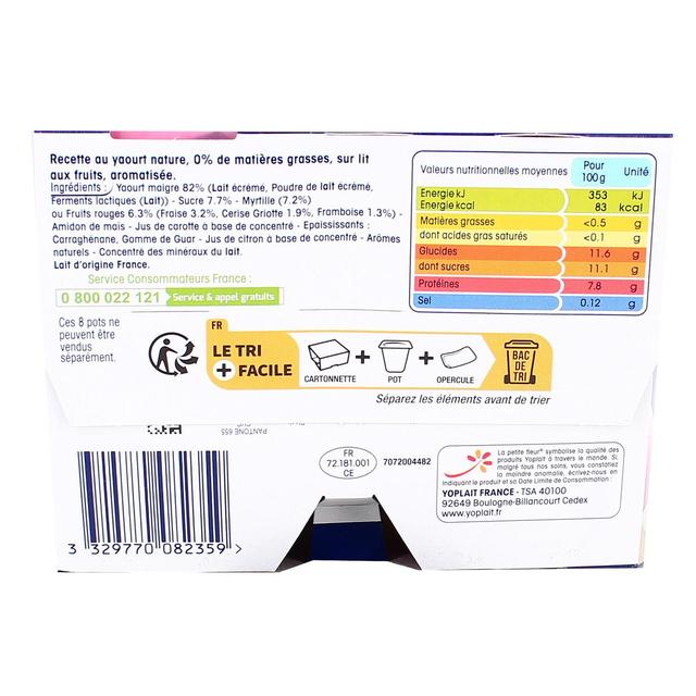 3329770082359 - Yoplait - Skyr Fruits Panachés 0%