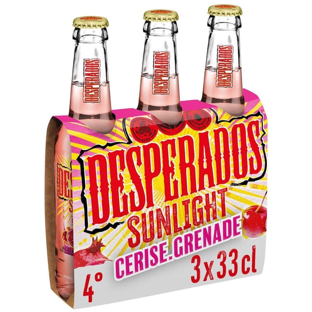 3119789832959 - Desperados - Bière aromatisée tequila cerise grenade 4°