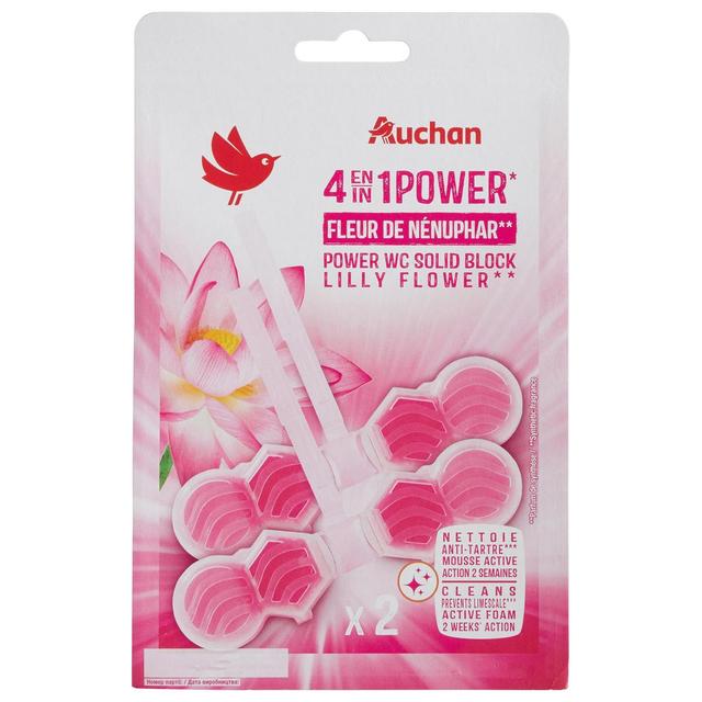 3596710533459 - Auchan - Bloc WC 4en1 power fleur de nénuphar