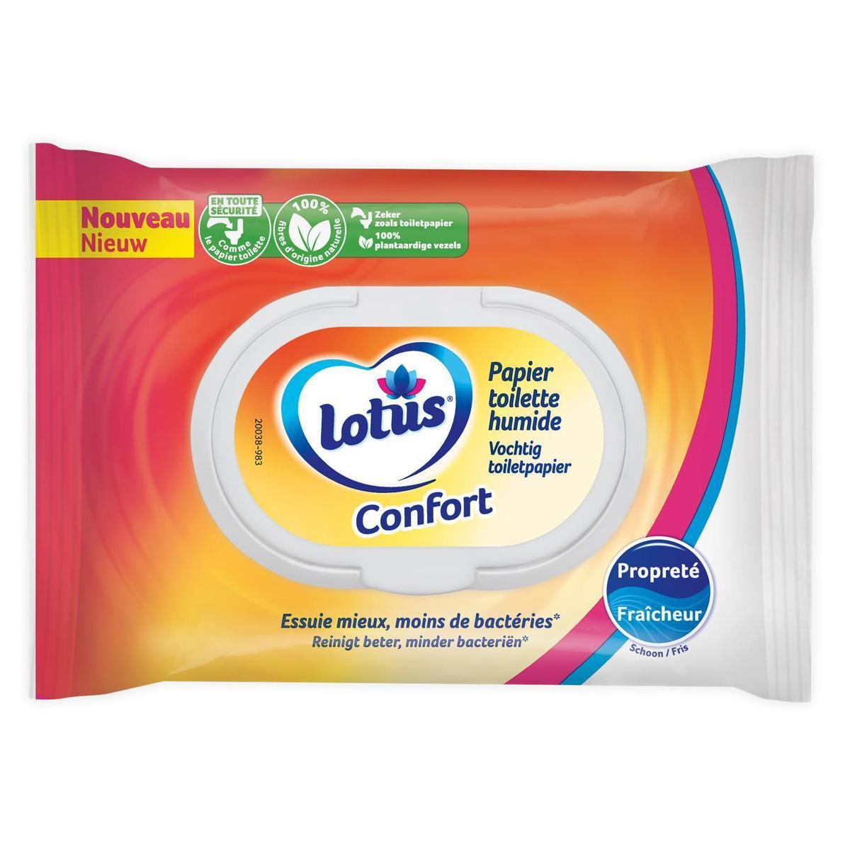 7322542003459 - Lotus - Papier toilette humide confort 
