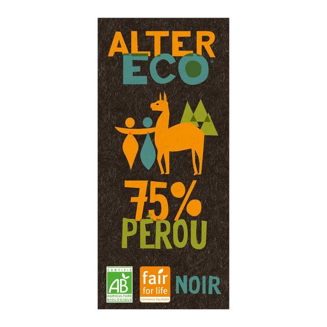 3700214614259 - Alter Eco - Commerce Equitable - Chocolat noir 75% Cacao Bio du Pérou
