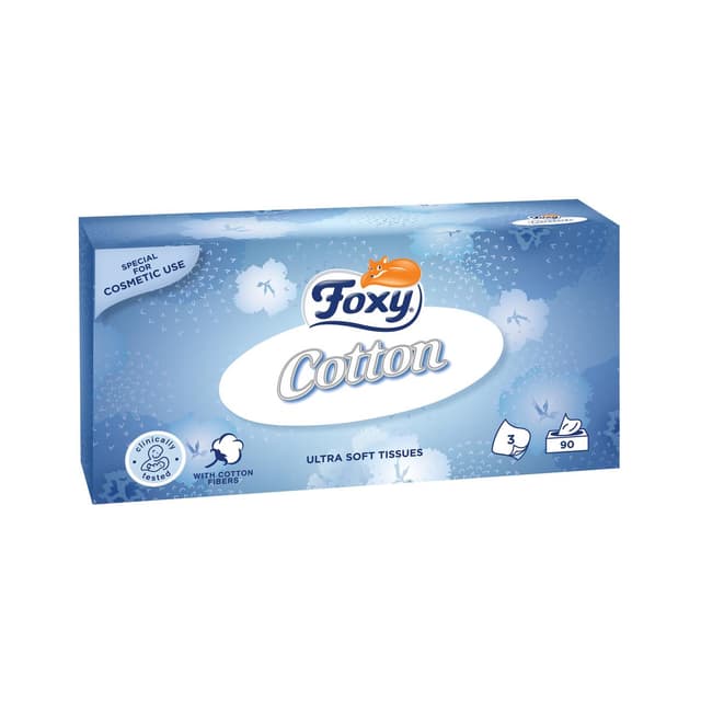 8008260004259 - Foxy - Boîte de mouchoirs blancs 3 épaisseurs