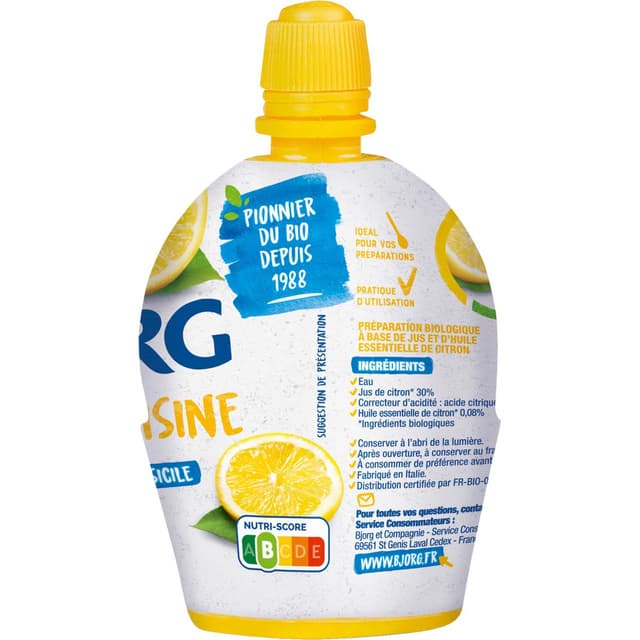 3229820764559 - Bjorg - Jus de Citron de Sicile bio 