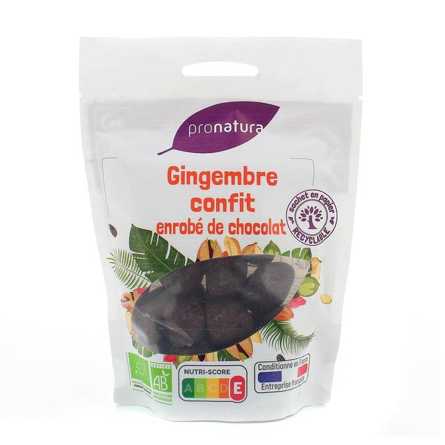 3760099536459 - Pronatura - Gingembre confit enrobé de chocolat bio