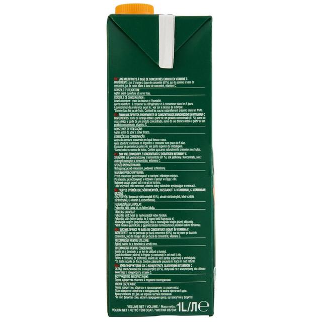 3596710536559 - Auchan - Jus d'orange multifruits à base de concentrés sans sucres ajoutés