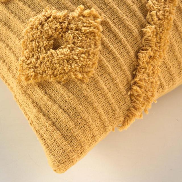 3574386119559 - Douceur D Interieur - Housse de coussin 40x40cm Zely camel