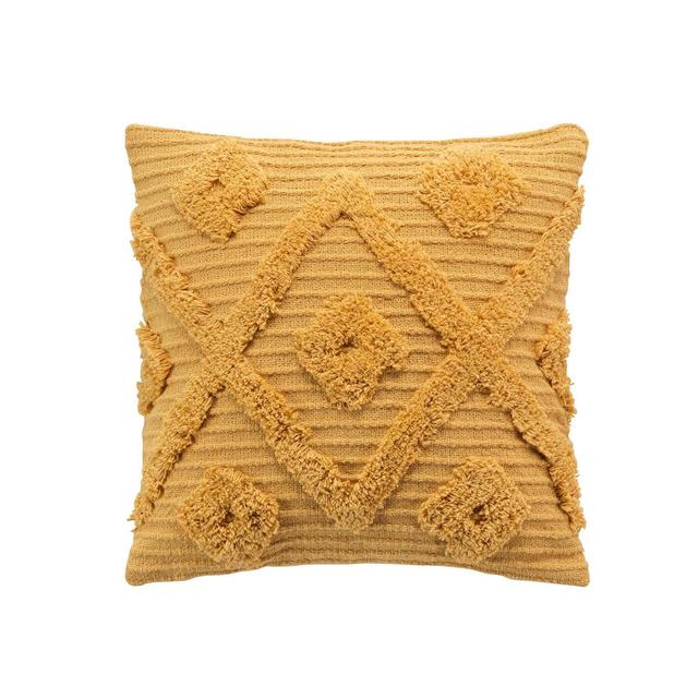 3574386119559 - Douceur D Interieur - Housse de coussin 40x40cm Zely camel