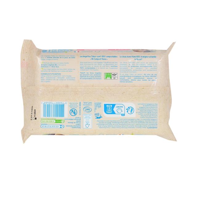 3760001760460 - Tidoo - Lingette bébé compostable Calendua 