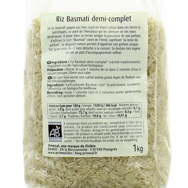 3380380000560 - Priméal - Riz basmati 1/2 complet bio