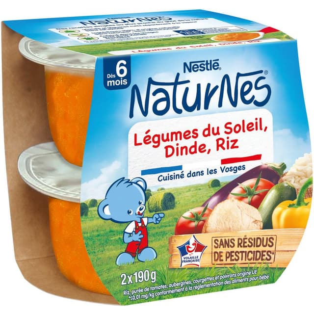 8445291590960 - Nestlé - Naturnes - Légumes du soleil dinde et riz bol Bébé dès 6 mois