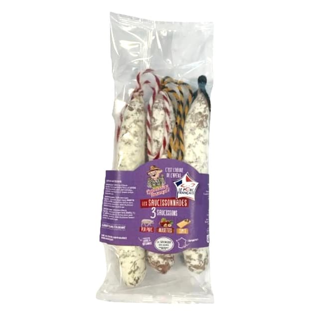 3303820501960 - Le Séchoir des Alpes - Assortiment de Saucissons Pur Porc, Noissettes et Comté