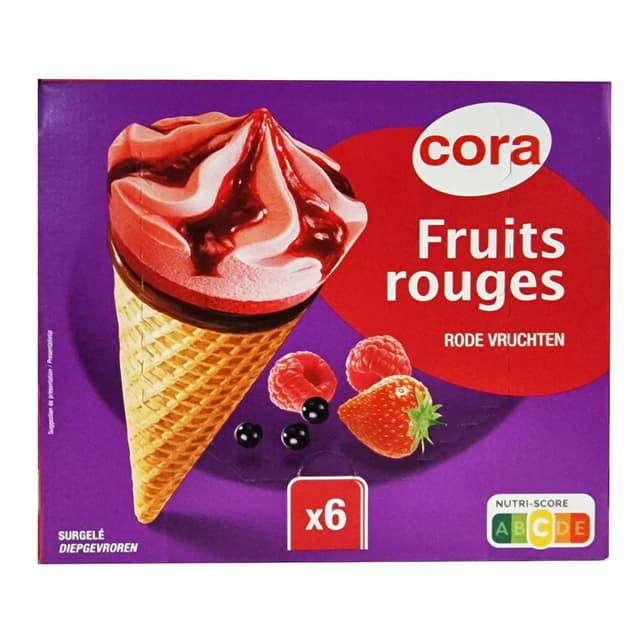 3257988053260 - Cora -  6 Cônes Fruits Rouges