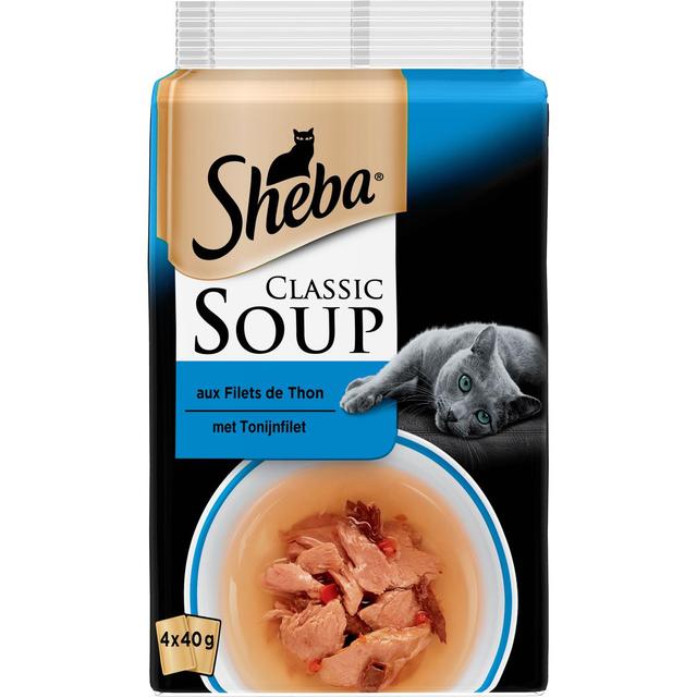 4008429083860 - Sheba - Classic Soup - Sachets fraîcheur aux filets de thon pour chat 