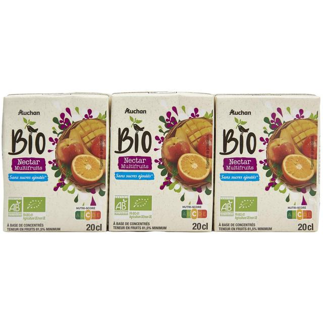 3596710473960 - Auchan BIO - Nectar multifruits bio sans sucres ajoutés