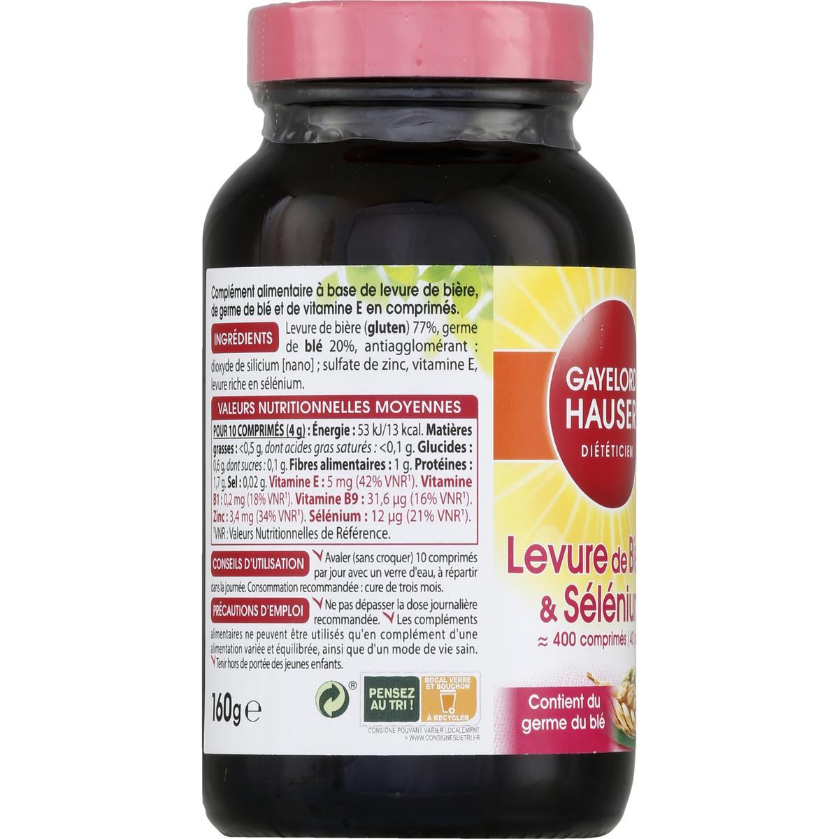 3229820144160 - Gayelord Hauser - Comprimés de levure de bière et Sélénium 