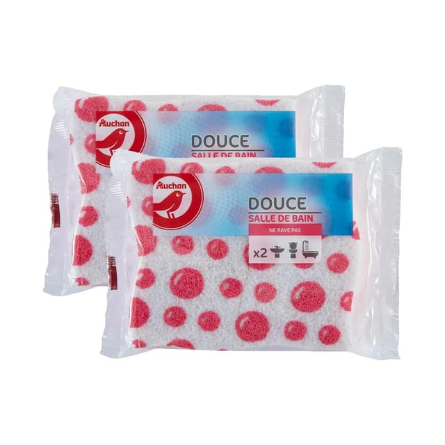 2050000415760 - Auchan - Eponges douce spéciales salle de bain