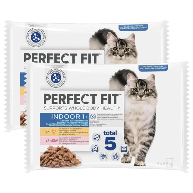 2050000418860 - Perfect Fit - Sachets en sauce Poulet et Saumon pour chat d'intérieur adulte stériilisé
