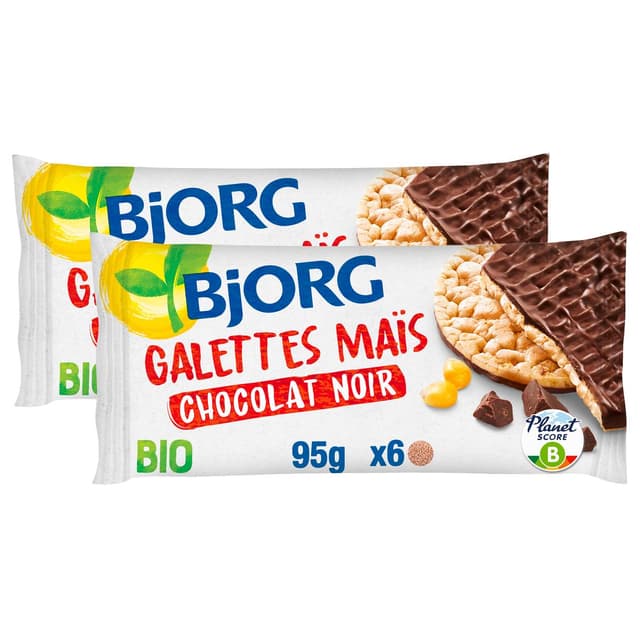 2050000419560 - Bjorg - Galettes de maïs chocolat noir bio
