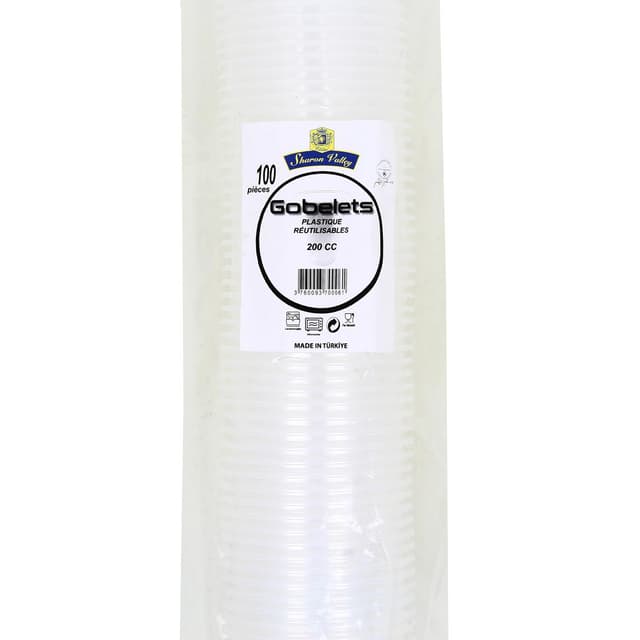 3760093700061 - Sharon Valley - Gobelets plastique réutilisables