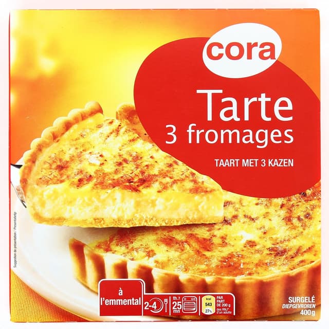 3257980091161 - Cora - Tarte aux 3 fromages