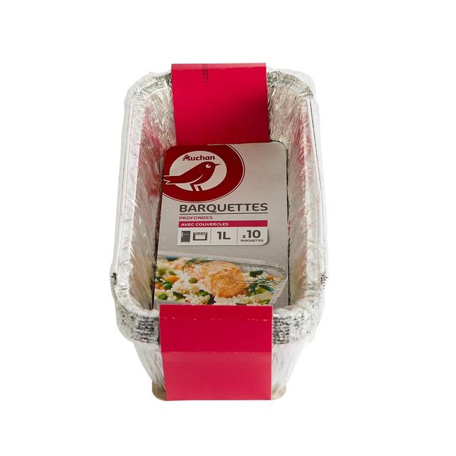 3245678142561 - Auchan - Barquettes profondes 1 litre avec couvercles