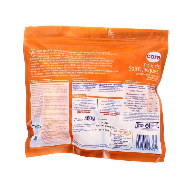 3257981863361 - Cora - Noix de Saint Jacques avec corail calibre 20/40