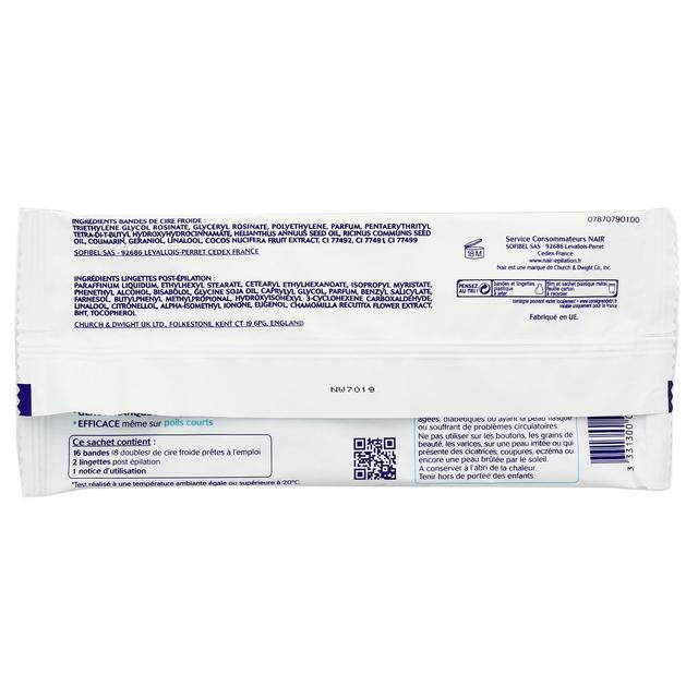 3331300024661 - Nair - Bande de cire froide maillot et aisselles au lait de coco