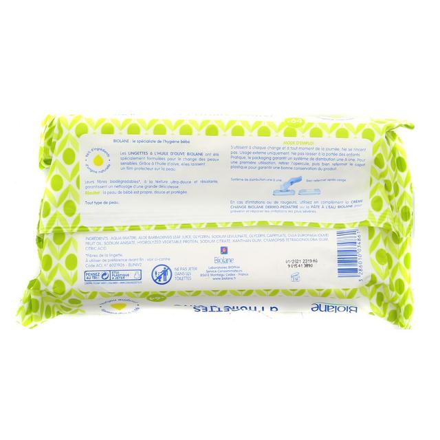 3286010034861 - Biolane - Lingettes au liniment oléo-calcaire