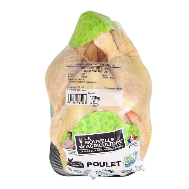 3435660785061 - La Nouvelle Agriculture - Poulet Jaune Entier Prêt à Cuire Bleu Blanc Coeur