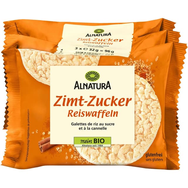 4104420265561 - Alnatura - Galette de riz au sucre et cannelle sans gluten Bio