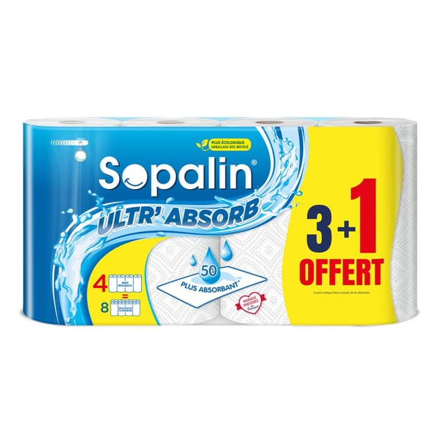 8004260299961 - Sopalin - Essuie-Tout Blanc Ultra Absorbant
