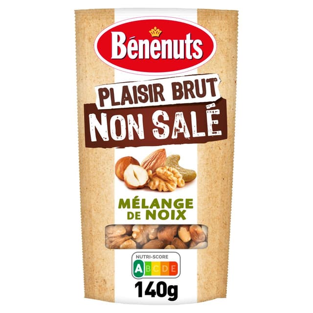3168930161462 - Benenuts - Mélange de Noix Non Salées  Amandes, Noix, Cajous, Noisettes 