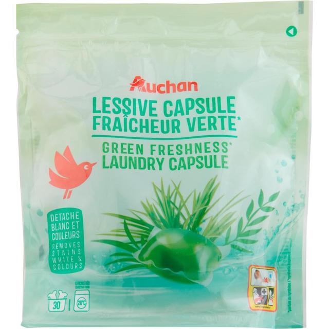 3596710532162 - Auchan - Lessive en capsules fraîcheur verte