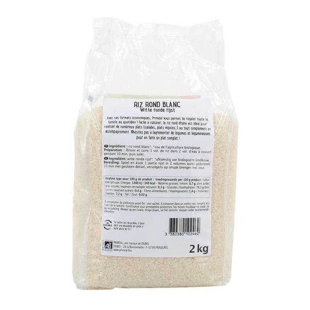 3380380102462 - Priméal - Riz blanc rond italie bio format familial
