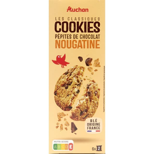 3596710553662 - Auchan - Cookie Pépites de Chocolat Nougatine