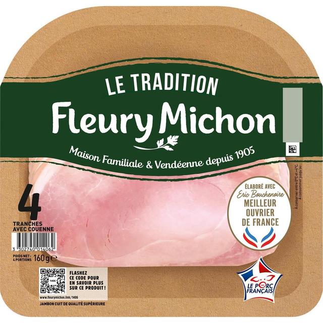 3302740014062 - Fleury Michon - Jambon Blanc Le Tradition, 160g