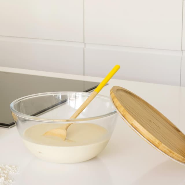3760132814162 - Pebbly - Bol / Saladier en verre avec couvercle en bambou