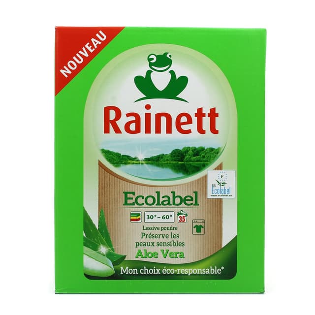 4009175944962 - Rainett - Lessive en poudre aloé vera Ecolabel 35 lavages