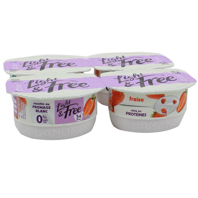 3033490005962 - Light&Free - Fromage blanc fraise 0%mg