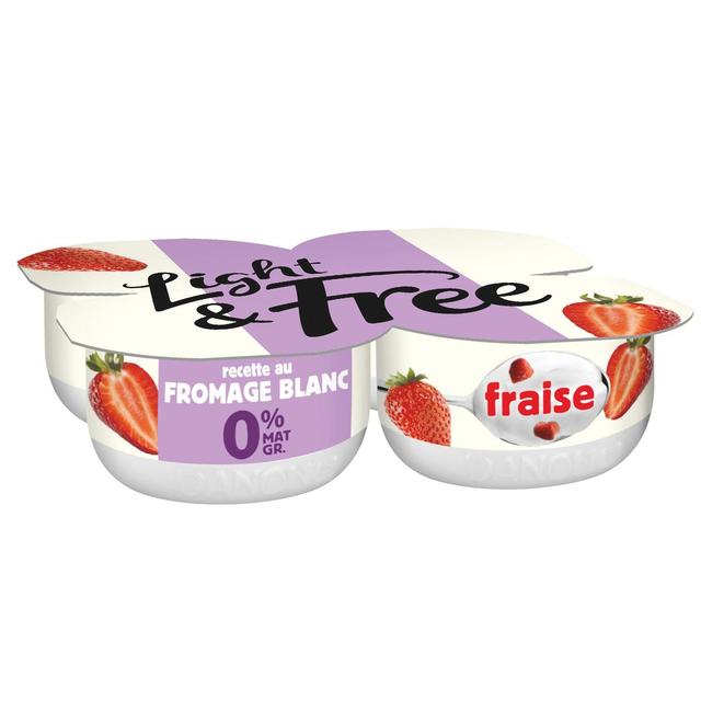 3033490005962 - Light&Free - Fromage blanc fraise 0%mg