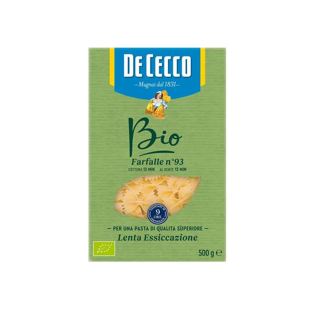 8001250007162 - De Cecco - Pâtes Farfalle Bio N°93 Premium