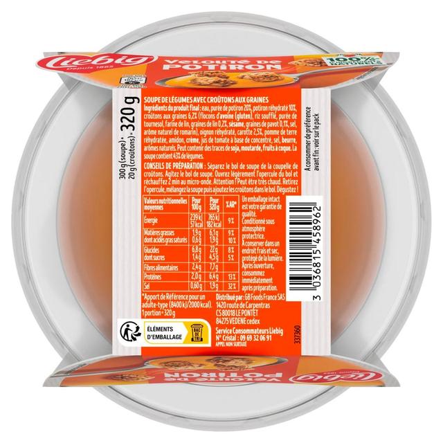 3036815458962 - Liebig - Soupe Velouté de Potiron et Toppings