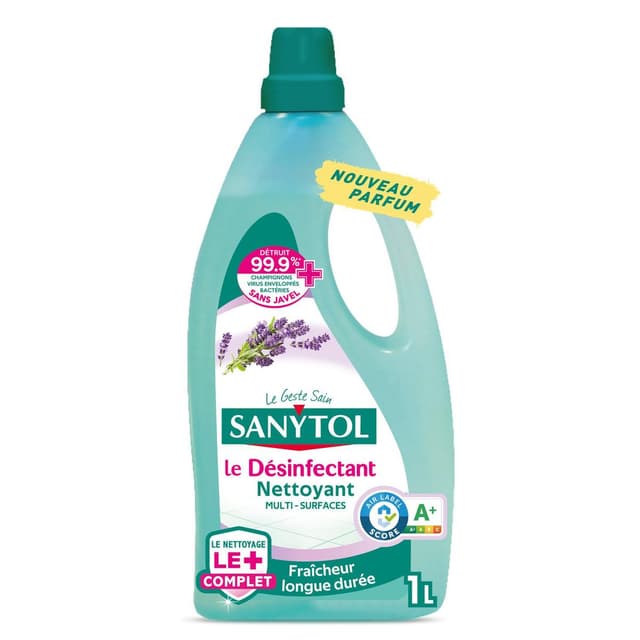 3045206390163 - Sanytol - Nettoyant ménager Multi-Surfaces Désinfectant Fleurs de Lavande Sans Jave