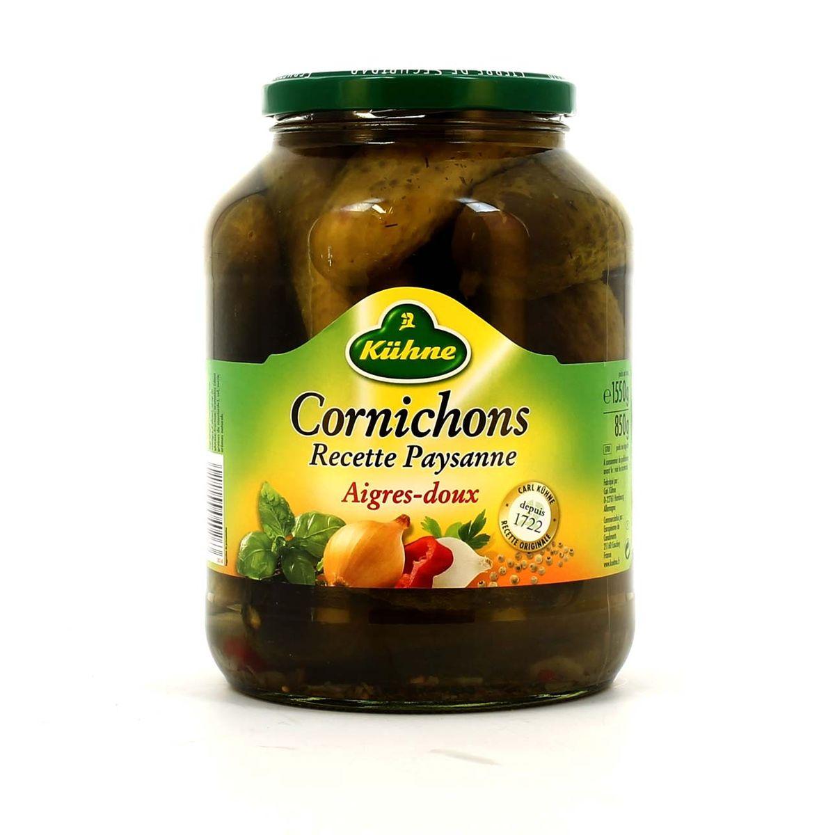 Kühne - Cornichons aigre-doux recette paysanne