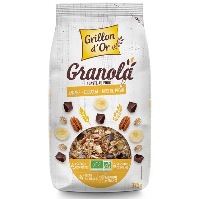 3421557920363 - Grillon Or - Granola banane chocolat noir noix de pécan bio