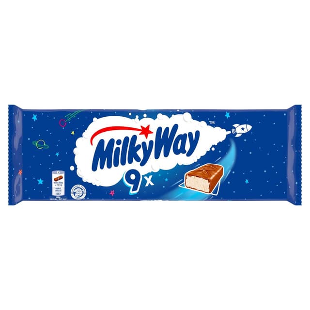 5000159550963 - Milky Way - Barres chocolatées fourrées de mousse au lait x9