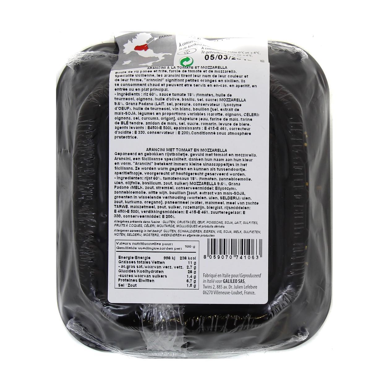 8059070741063 - Galileo - L'Italie des Saveurs - Arancini Tomate Mozzarella