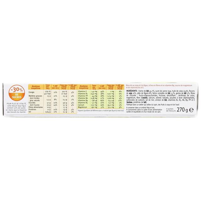 3175681851863 - Gerblé Vitalité - 16 Biscuits Soja et Figue -43% de sucres en moins