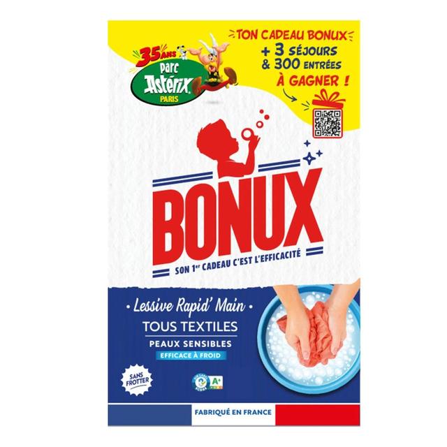 3760360761863 - Bonux - Lessive Main Rapid' Tous Textiles Effice à Froid