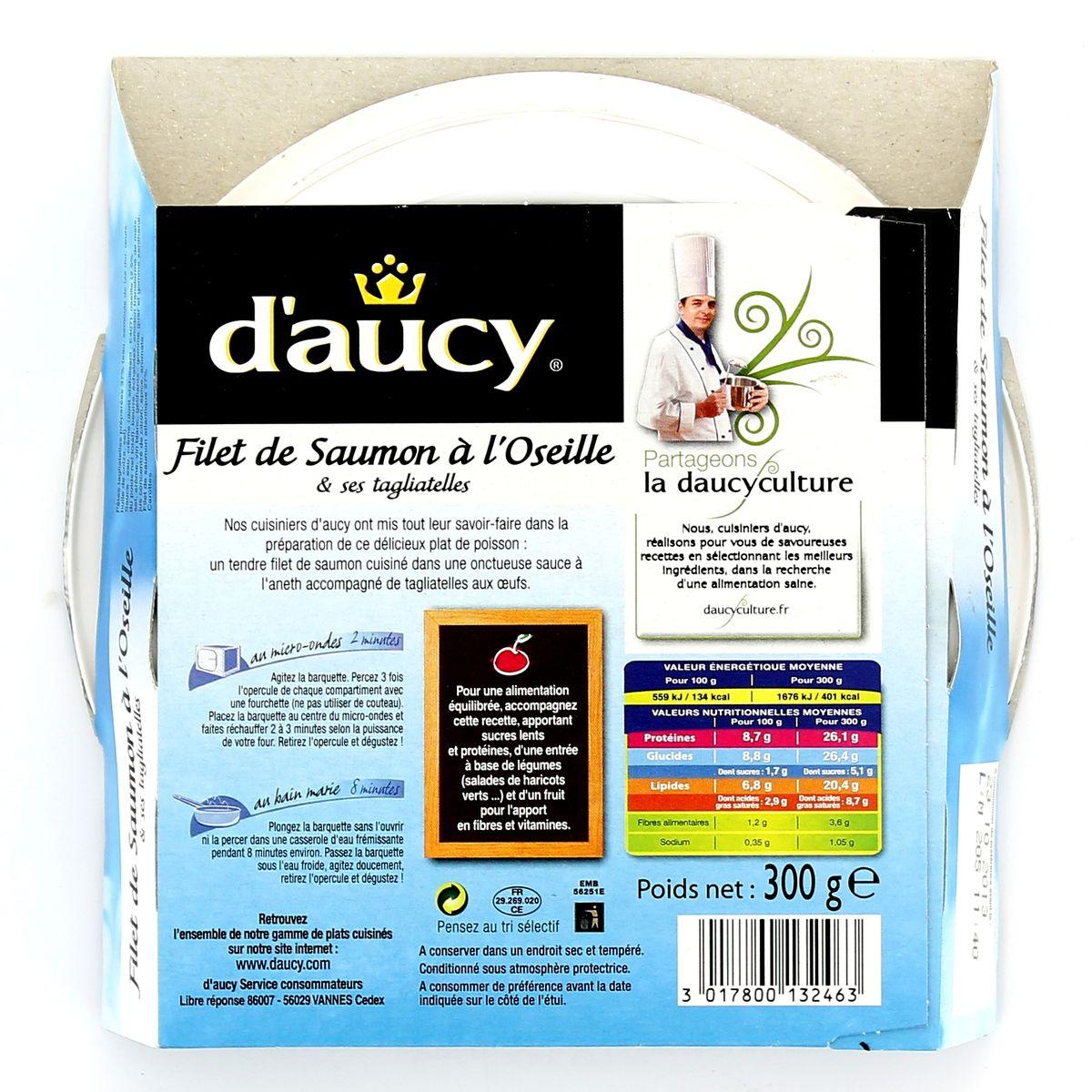 3017800132463 - D'aucy - Filets de saumon et tagliatelles
